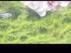 Sunny Outdoo field park! Flash fuck and suck