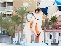 Flashing Couple Beach