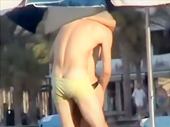 Flashing Couple Beach