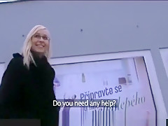 PublicAgent Outdoor fucking with sexy blonde in glasses