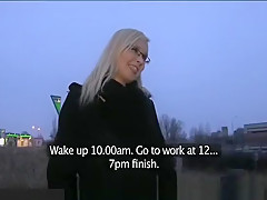 PublicAgent Outdoor fucking with sexy blonde in glasses