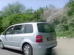 2 hot amateur sluts in an outdoor group sex action