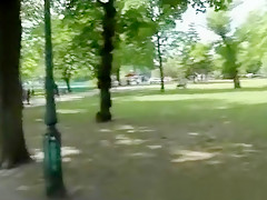 Real outdoor fuck with sexy chick