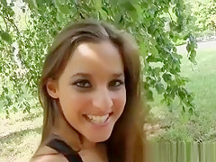 Real outdoor fuck with sexy chick