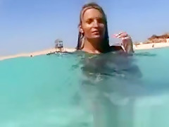 Ines Cudna Nude In The Beach