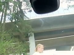 Blonde Teen Hitchhiker Searches For Sex Outdoor