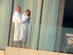 Hotel Balcony Pussy Flash