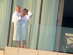 Hotel Balcony Pussy Flash