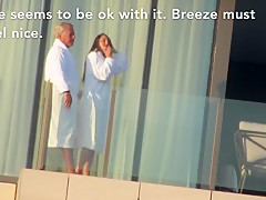 Hotel Balcony Pussy Flash