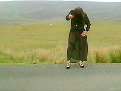 Cath in a see through skirt