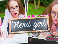 Angel Rush  Steve Q in Nerd girl - VirtualRealPorn