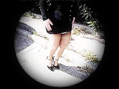 Nude Fully Fashioned Nylon Stockings & Domina D'Orsay Pumps