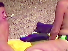 Biggy and Kati on a Beach