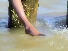 Polish lesbian babes playing on the beach