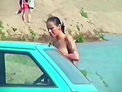 Mendi Topless On Beach II