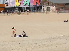 Butt admiration on the beach