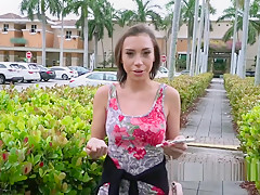 Nasty Brunette Fucked Outdoor For Money