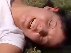 Brunette Cutie Gets Arse Fucked Outdoors