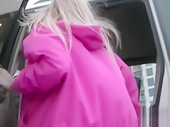 Saucy Tina Strips Down In Public
