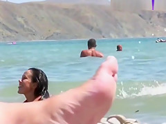 Sexy Brunette Hot Nudits Beach Babe Voyeur Video