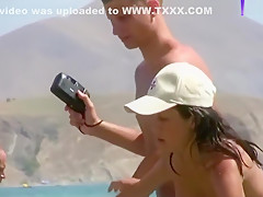 Sexy Brunette Hot Nudits Beach Babe Voyeur Video