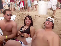 Raunchy Hotties Have Fun At The Beach