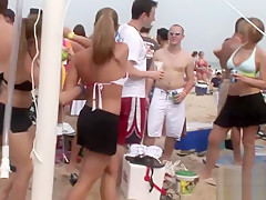 Raunchy Hotties Have Fun At The Beach
