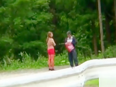 Slutty Likes Teasing By Public Flashing Her Large Naturals