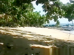 African Babe Gets Banged By White Rod On Beach