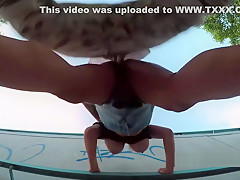Busty Blonde Banged From Behind Outdoor