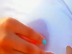 Insane Hot Brunette Teen Stripping