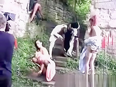 Victorian Ebony Beauty Sucks A White Mans Bone Outdoor