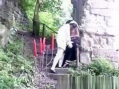 Victorian Ebony Beauty Sucks A White Mans Bone Outdoor