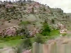 Horny Blonde Whore Gets Fucked Outdoor