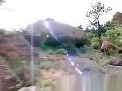 Horny Blonde Whore Gets Fucked Outdoor