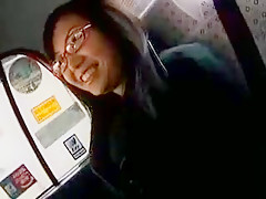 Pretty Oriental Girl With Glasses Fucks Her Tight Pussy Wit
