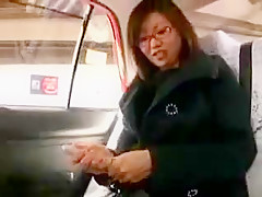 Pretty Oriental Girl With Glasses Fucks Her Tight Pussy Wit