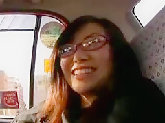 Pretty Oriental Girl With Glasses Fucks Her Tight Pussy Wit