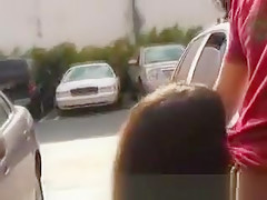 College Girl Sucking Dick And Fucked On A Police Car