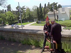 Spanish Hottie Gangbanged In Public