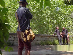 Spanish Hottie Gangbanged In Public