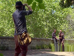 Spanish Hottie Gangbanged In Public