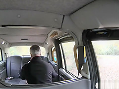 Redhead Passenger Banged In The Backseat To Off Her Fare