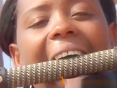African Slave With Hairy Cunt Gets Tortured Outdoors