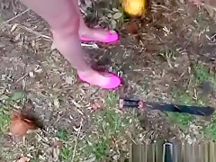Gorgeous College Ex Girlfriend Elena Koshka Blowjob Outdoors