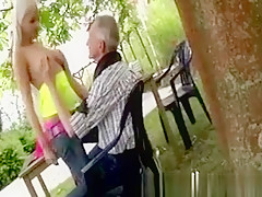 Young Blonde Shows Tits Off Then Sucks Cock