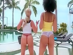 Sexy Ebony Babe And Nasty Blonde Babe