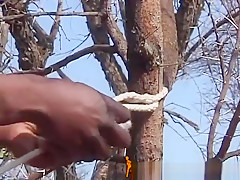 African Slave With Big Tits And A Juicy Booty Is Ready For