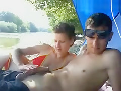 Wife Giving A Handjob Outside