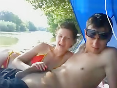 Wife Giving A Handjob Outside